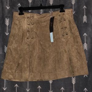 Tan Suede Skirt NWT